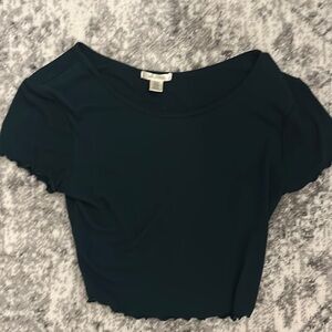 Green ribbed t shirt